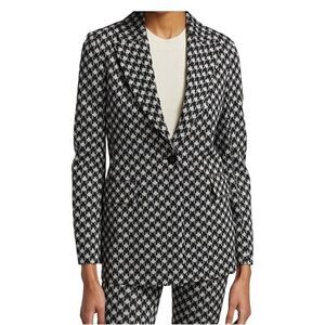 Rosetta Getty Houndstooth Peak Lapel Blazer